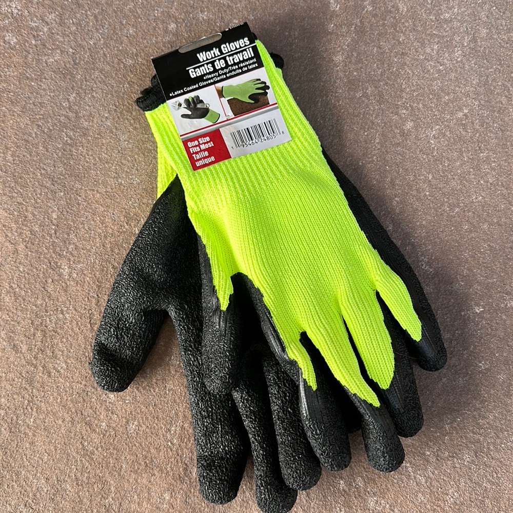 Tool bench, heavy duty work gloves